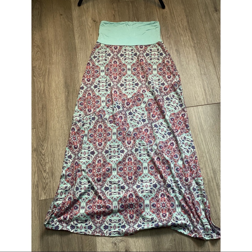 Printed Vanity Maxi Skirt